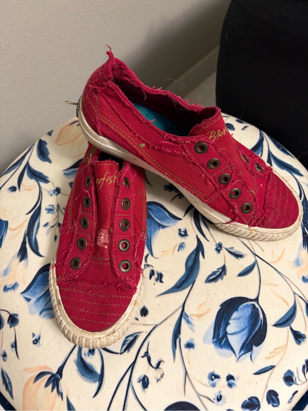 Blowfish Kids Red Slip-On Canvas Sneakers